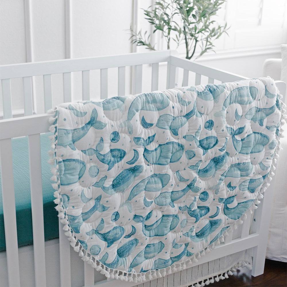 Crane Baby Caspian Collection Quilted Playmat