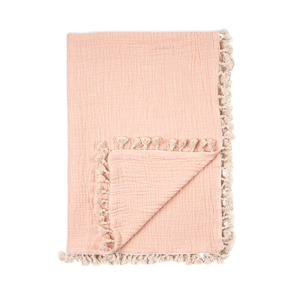 Crane Baby 6 Layer Muslin Blanket - Desert Rose