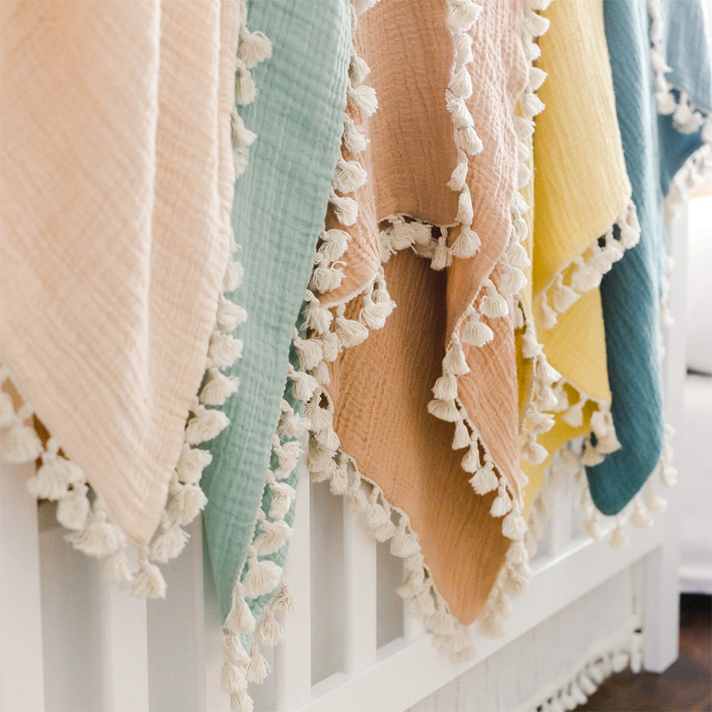 Crane Baby 6 Layer Muslin Blanket - Desert Rose