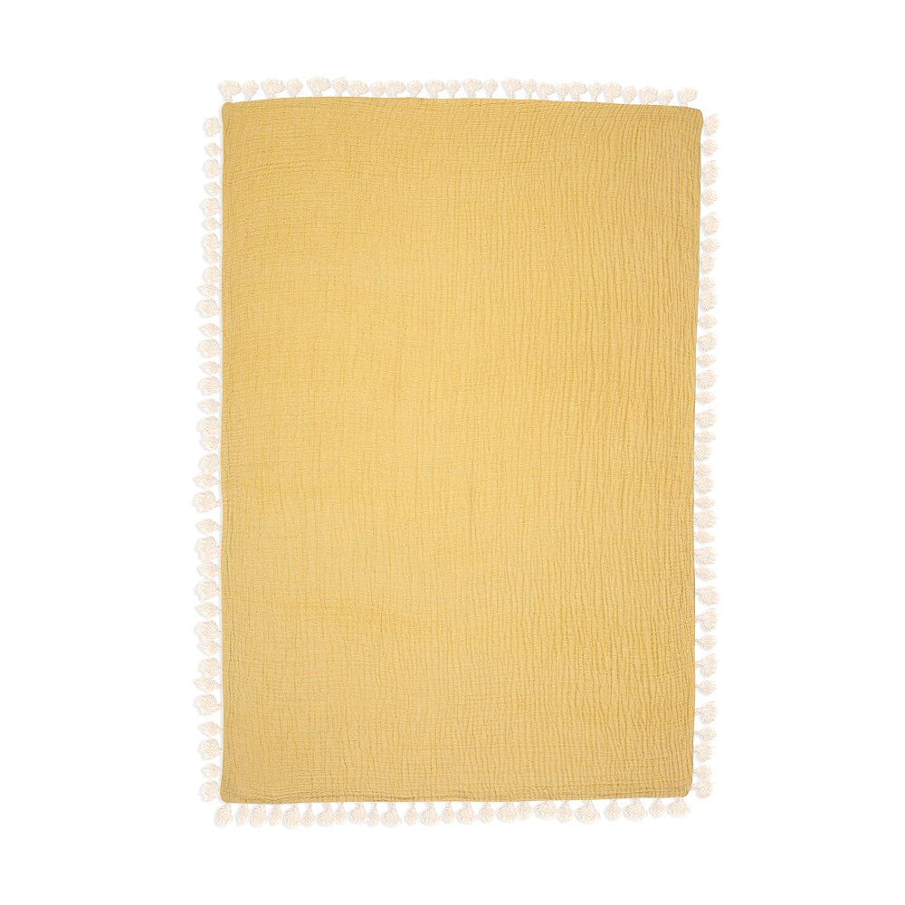 Crane Baby 6 Layer Muslin Blanket - Ochre