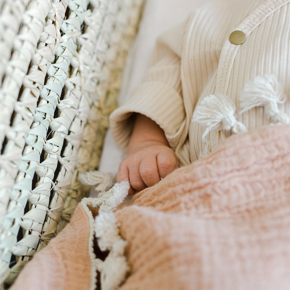 Crane Baby 6 Layer Muslin Blanket - Copper