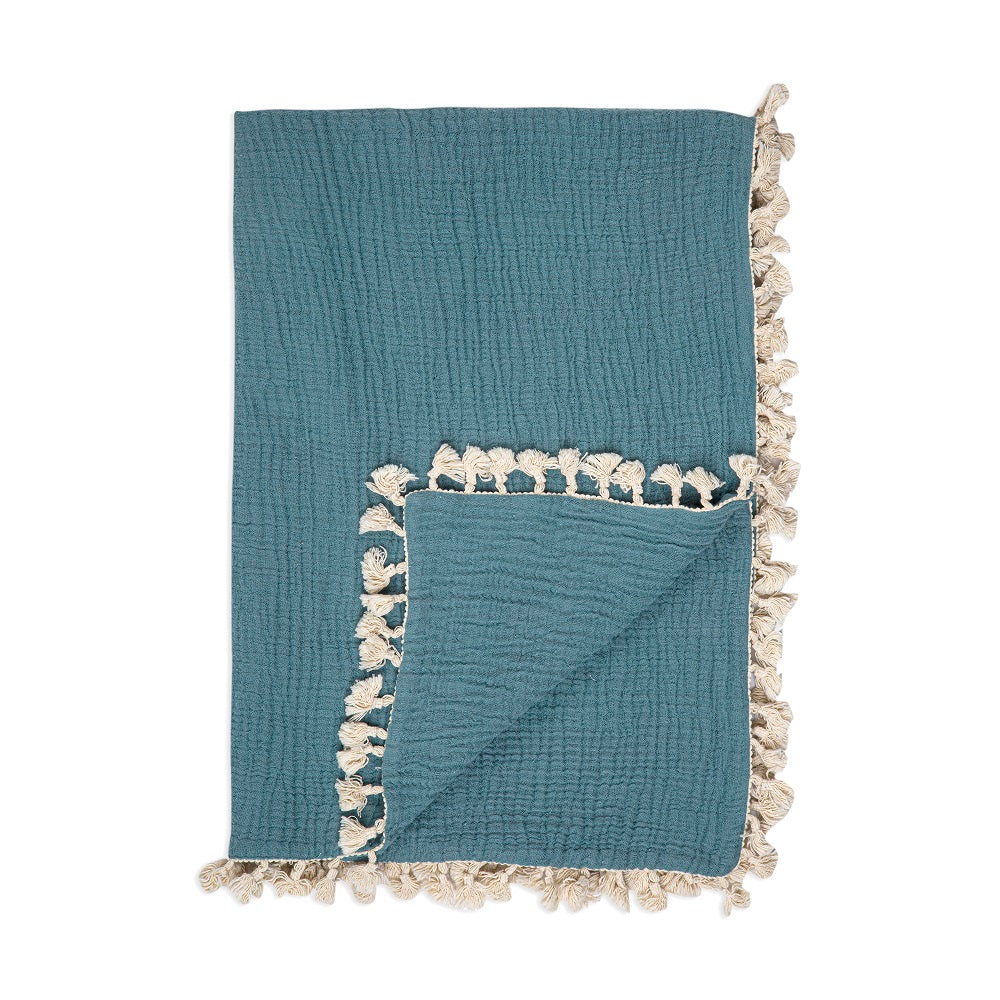 Crane Baby 6 Layer Muslin Blanket - Riverstone