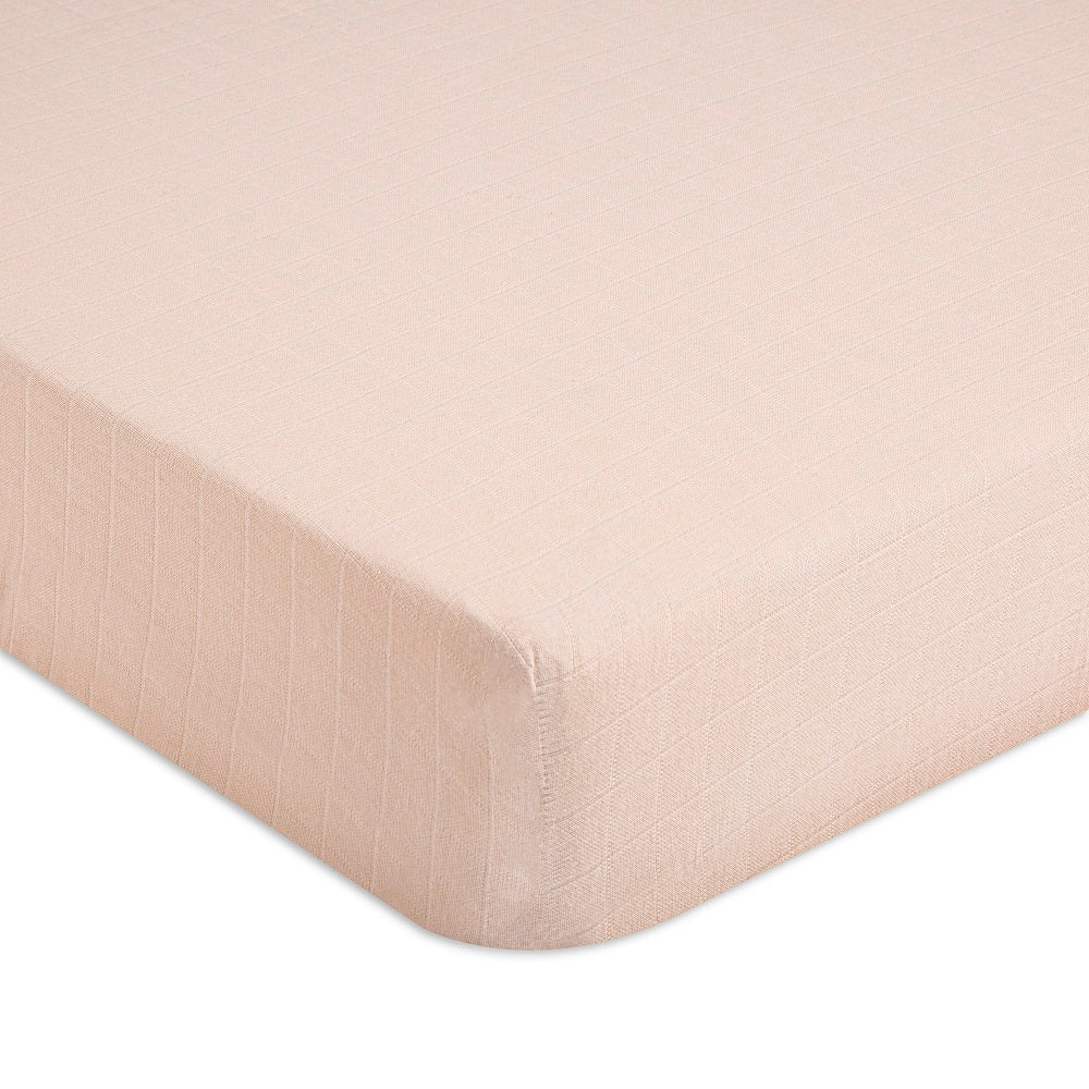 Crane Baby Muslin Crib Fitted Sheet - Desert Rose