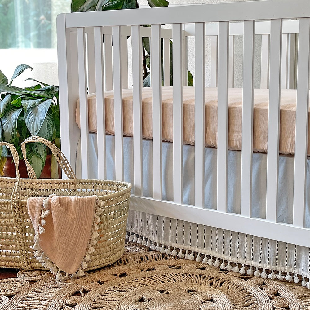 Crane Baby Muslin Crib Fitted Sheet - Desert Rose