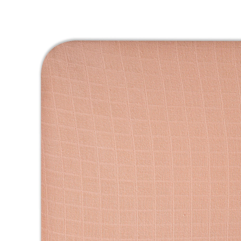 Crane Baby Muslin Crib Fitted Sheet -  Copper