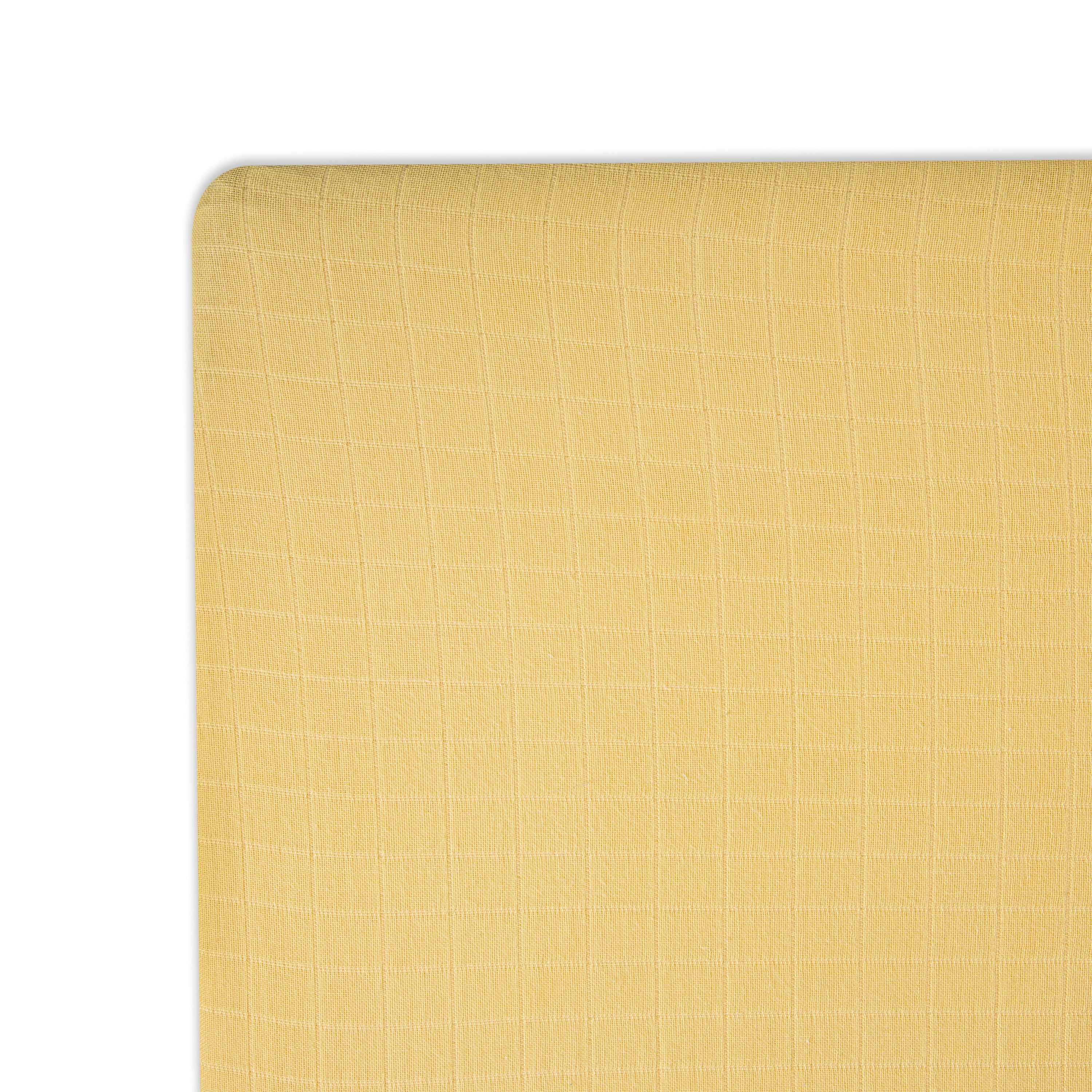 Crane Baby Muslin Crib Fitted Sheet - Ochre