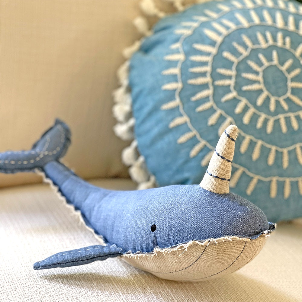 Crane Baby Narwhal Plush Toy