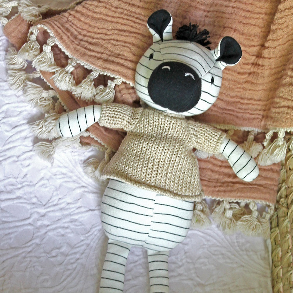 Crane Baby Zulu ZebraPlush Toy