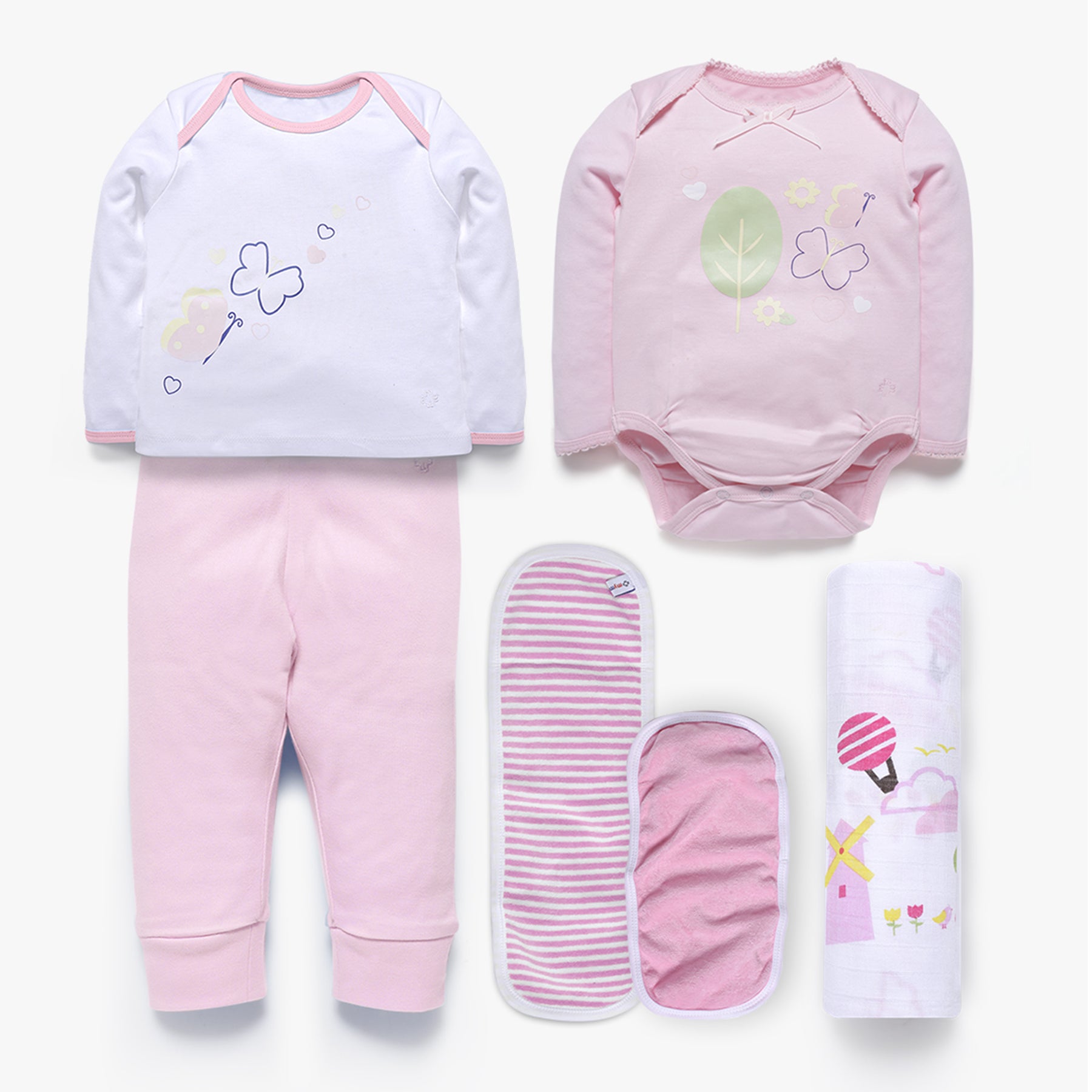 My Milestones Love Bundle Infant Gift Set A - 6pcs - Pink