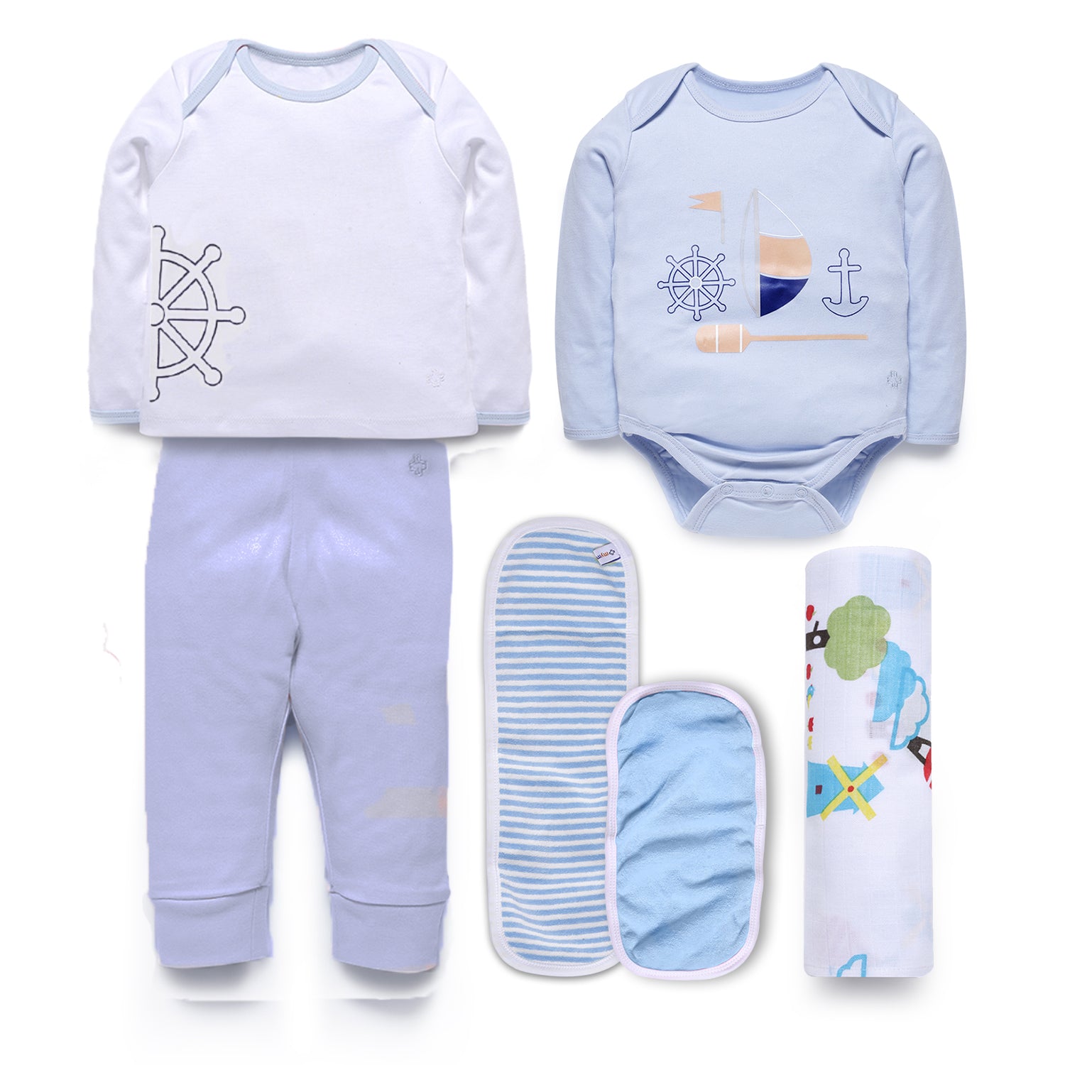 My Milestones Love Bundle Infant Gift Set A - 6pcs - Blue