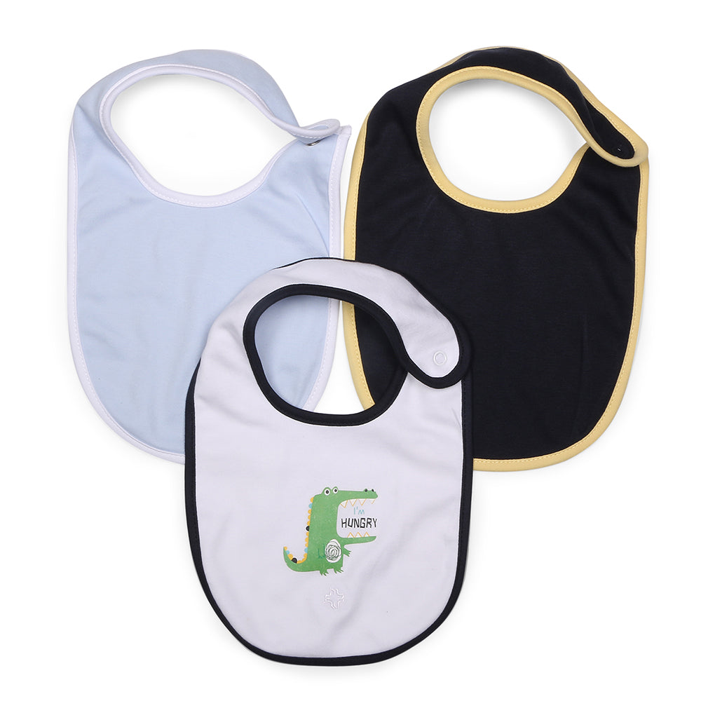 My Milestones Bibs Value Set 3 pcs - White / Baby Blue / Navy Blue