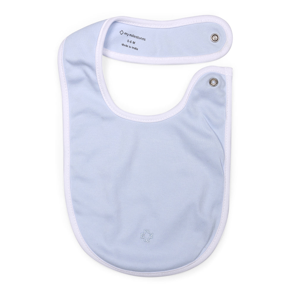 My Milestones Bibs Value Set 3 pcs - White / Baby Blue / Navy Blue