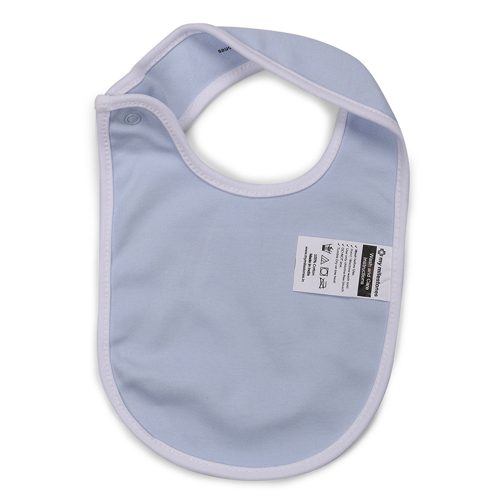 My Milestones Bibs Value Set 3 pcs - White / Baby Blue / Navy Blue