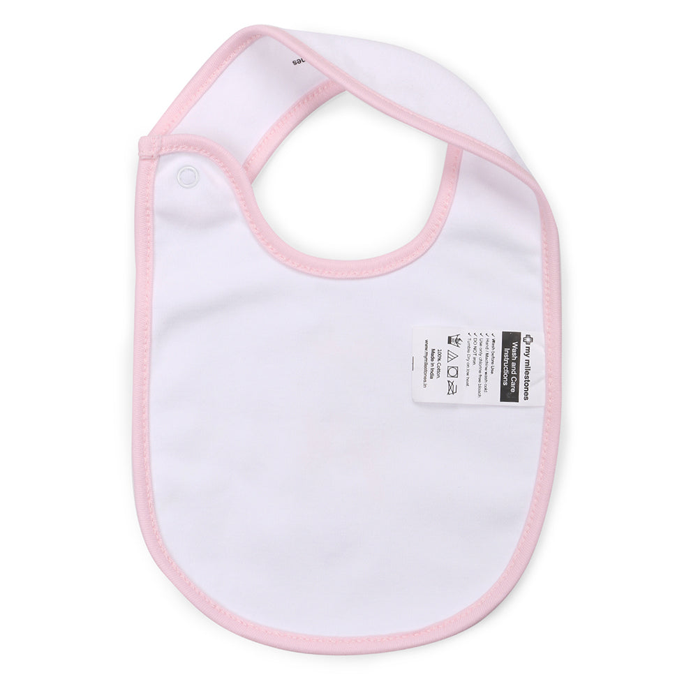 My Milestones Bibs Value Set 3 pcs - White / Pink / Navy Blue