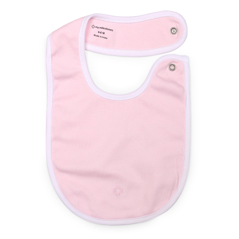 My Milestones Bibs Value Set 3 pcs - White / Pink / Navy Blue