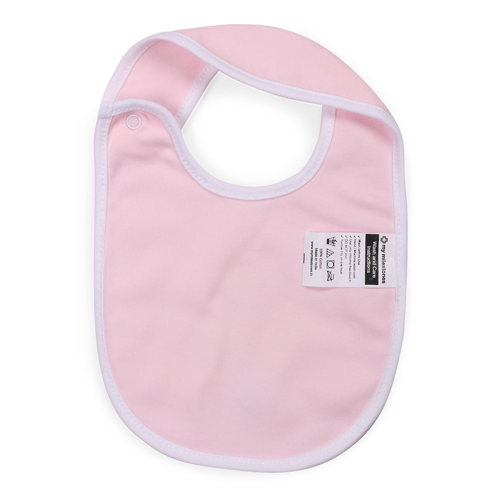 My Milestones Bibs Value Set 3 pcs - White / Pink / Navy Blue