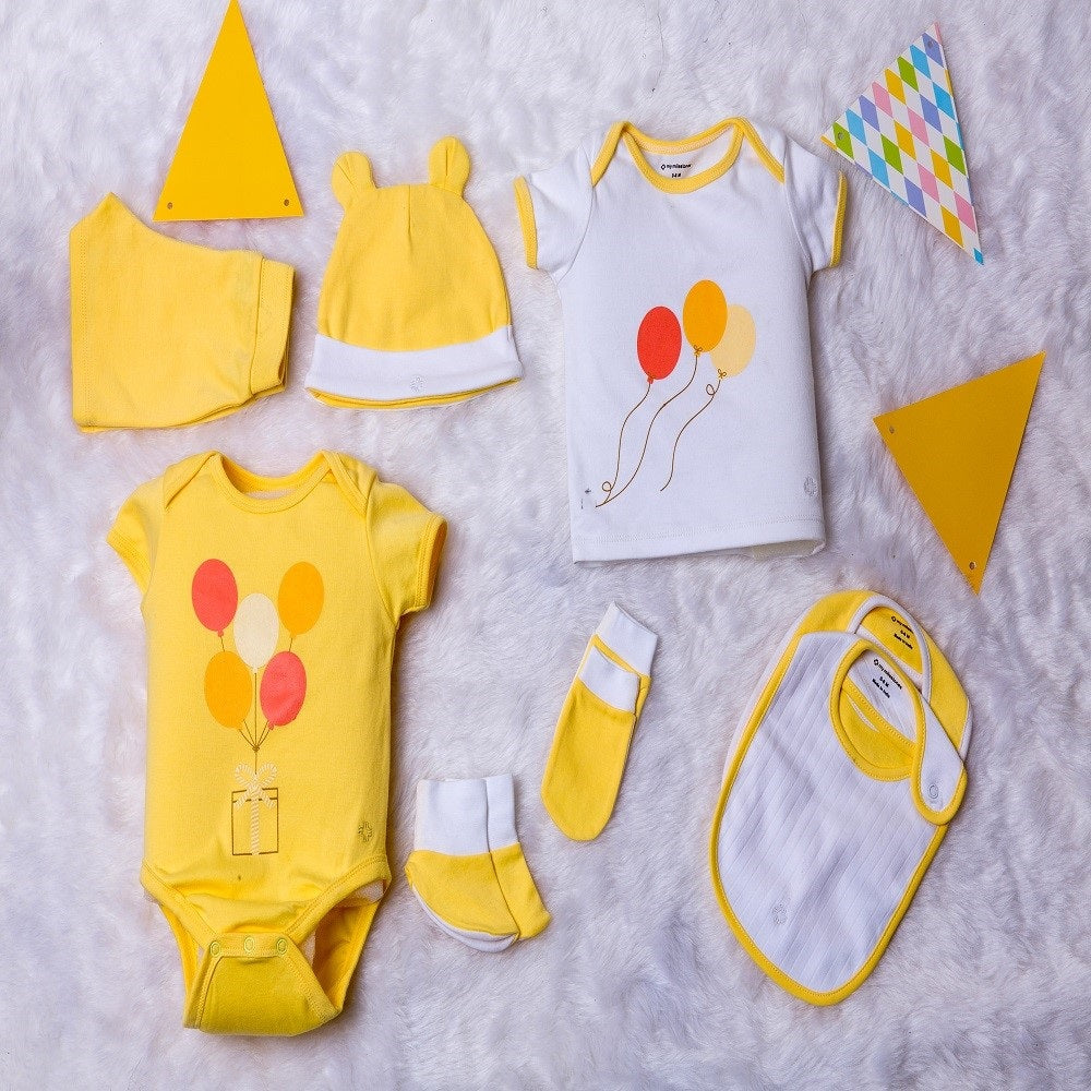 Infant Essentials Gift Set - Yellow, Set of 8