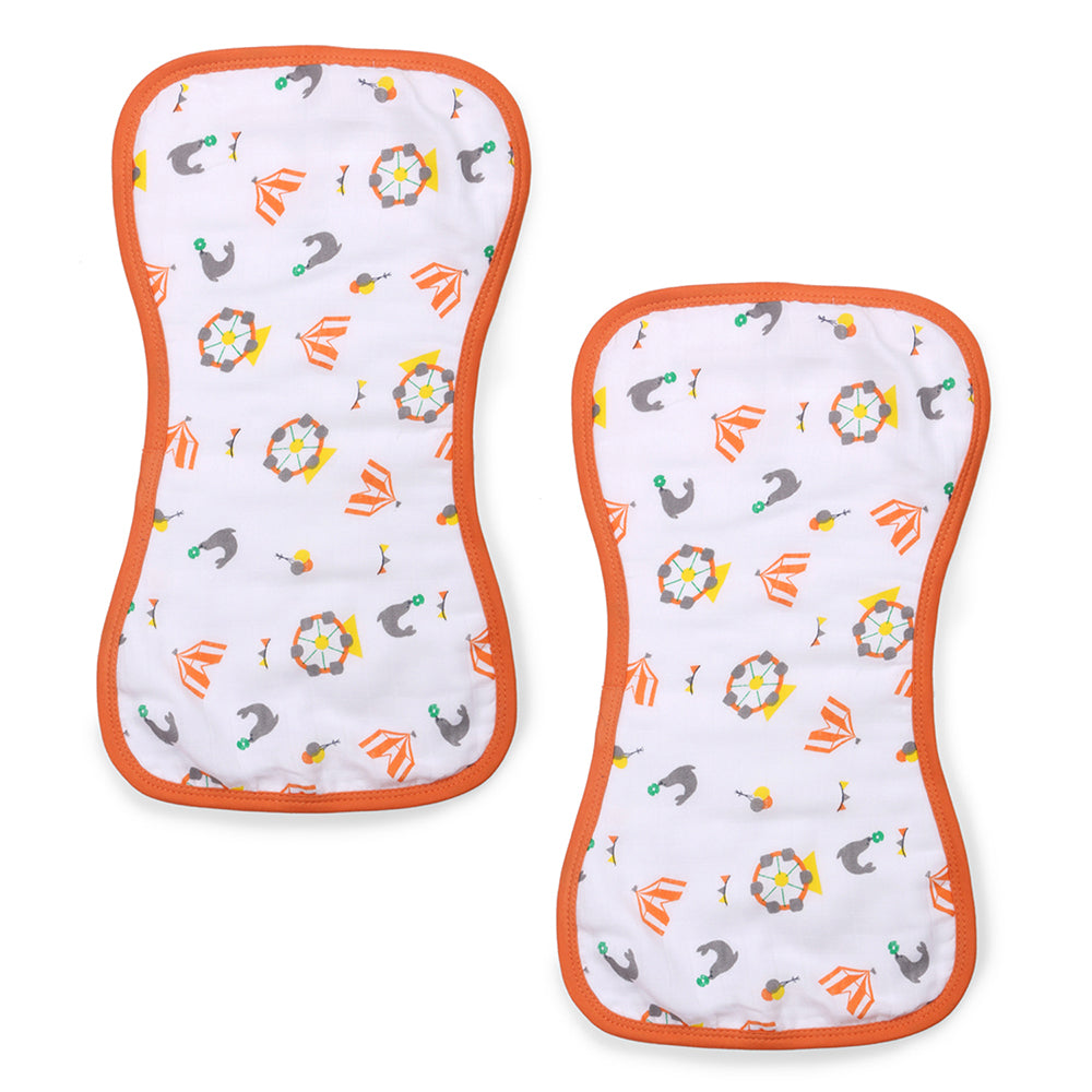 My Milestones Luxe all-purpose Washcloths 2pc Set - Carnival Orange