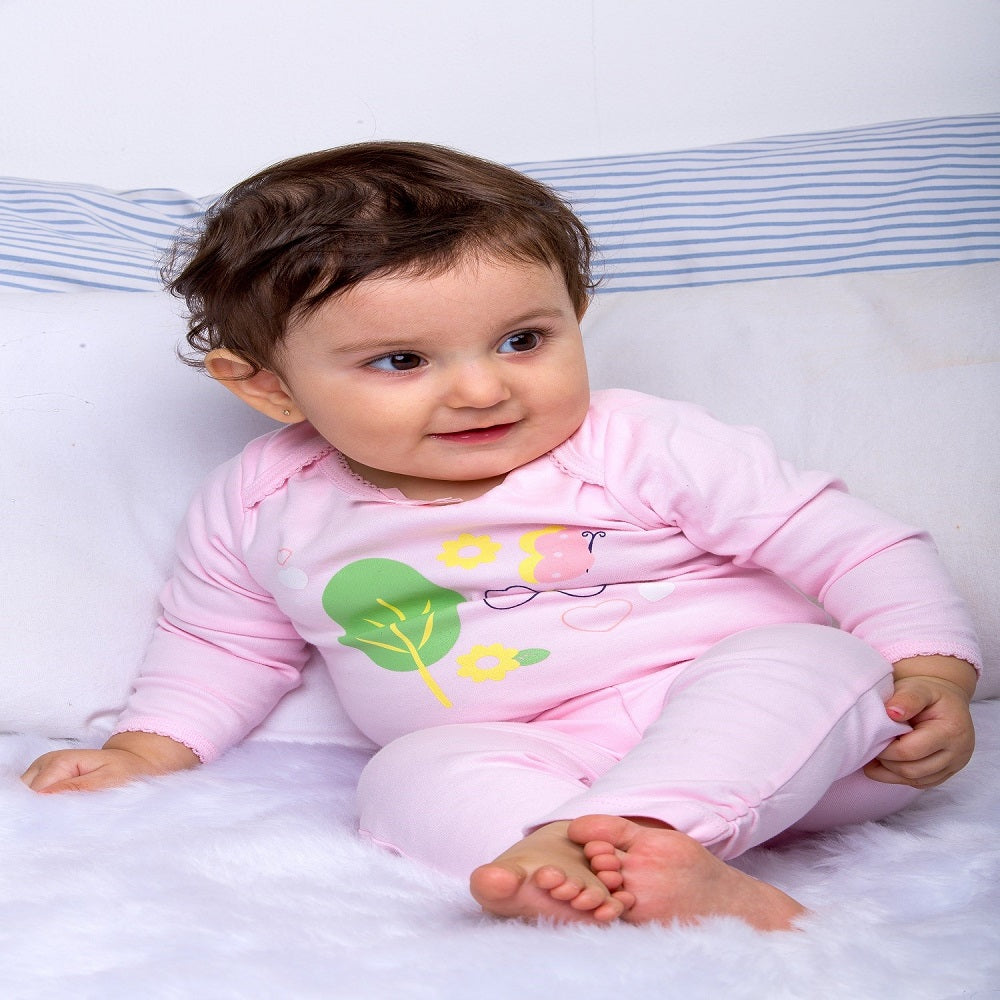 Infant Essentials Gift Set, Full Sleeves - Pink, Set of 8