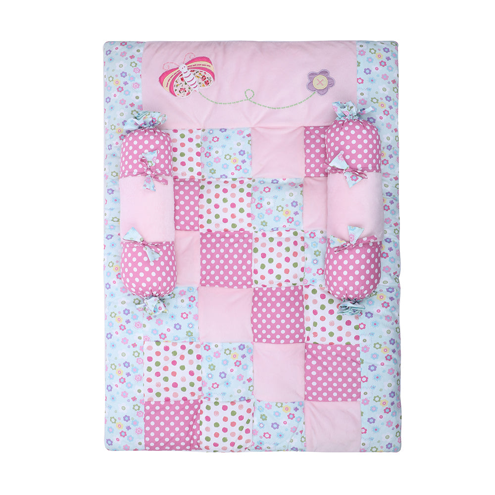 Abracadabra Cotton Bedding/Gadda Set Papillion Theme - Pink