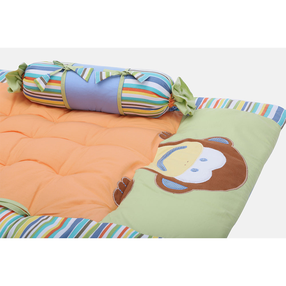 Abracadabra Cotton Bedding/Gadda Set Head & Tail Theme - Orange