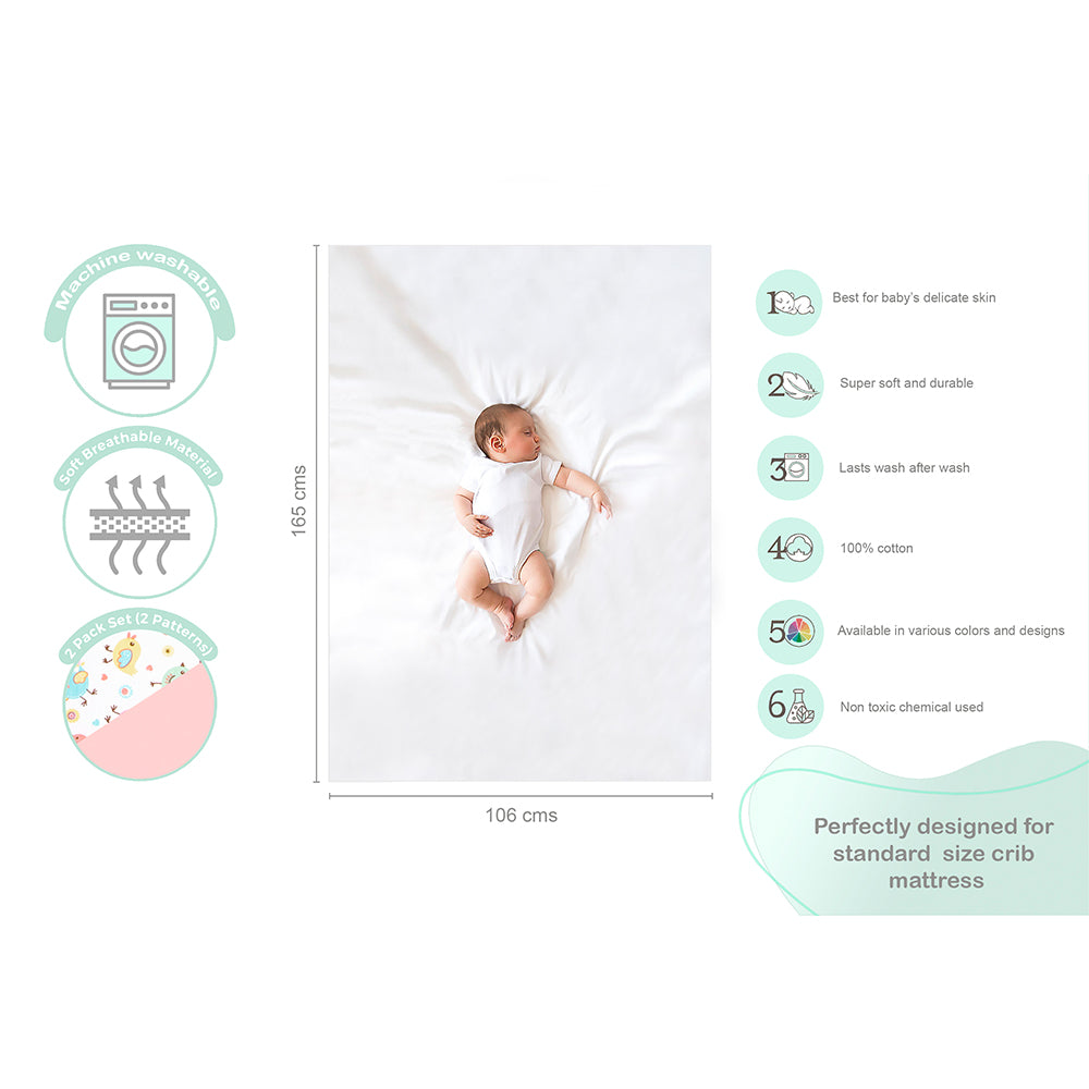 Abracadabra Flat Sheet (Set of 2) - Chirpy Bird