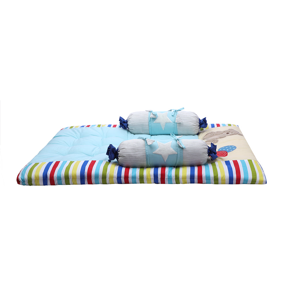 Abracadabra Cotton Bedding/Gadda Set Teddy Love Theme - Blue