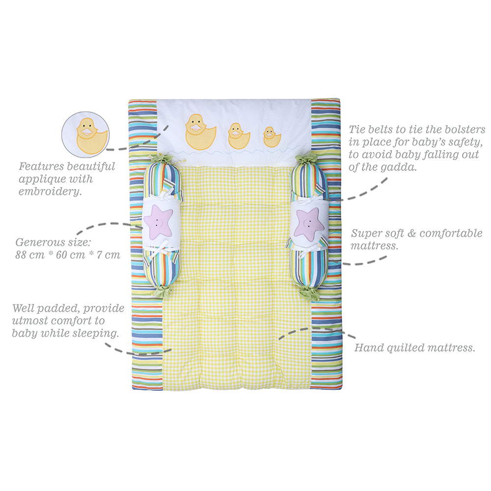 Abracadabra Cotton Bedding/Gadda Set 123 Theme - Yellow