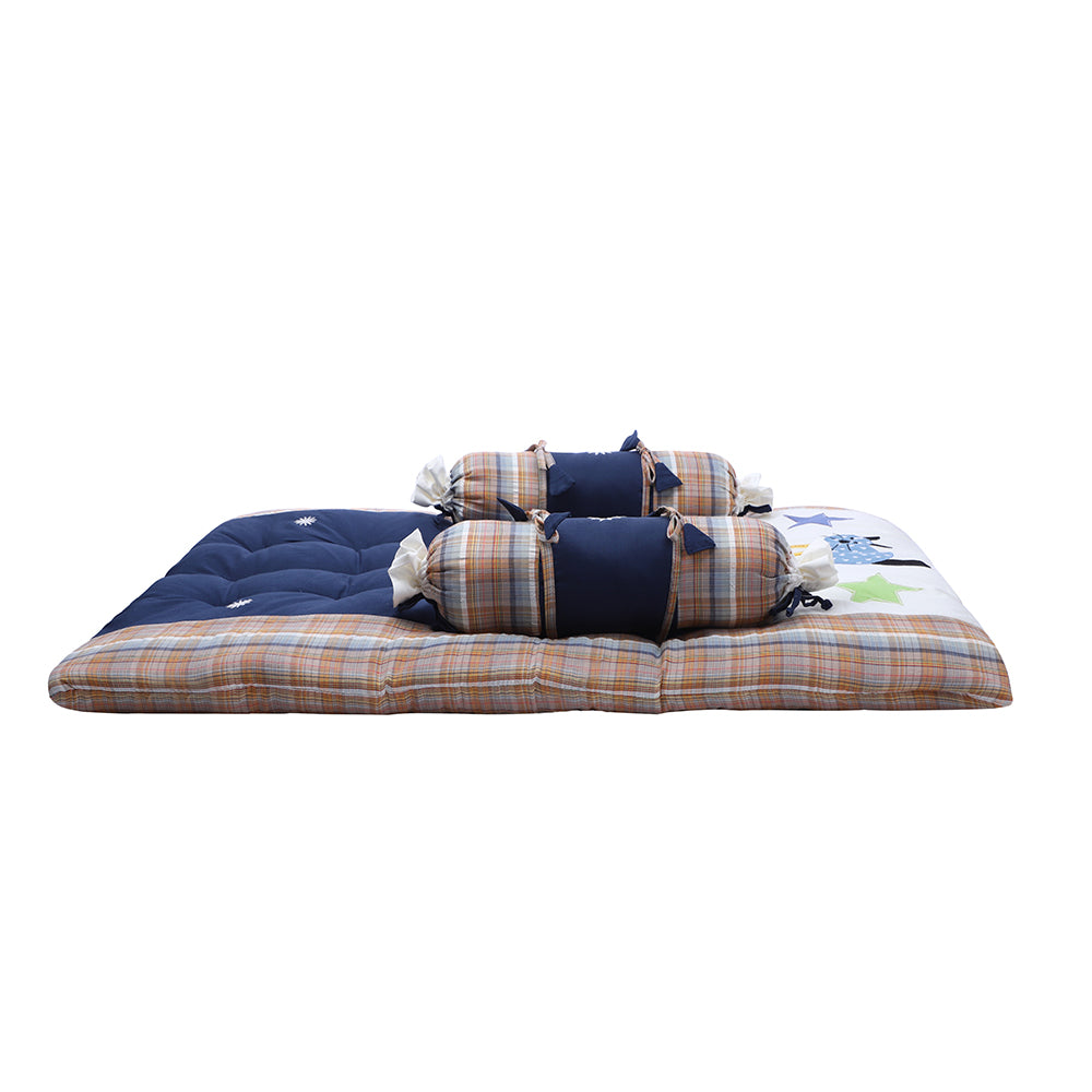 Abracadabra Cotton Bedding/Gadda Set Crocodile Theme - Navy Blue