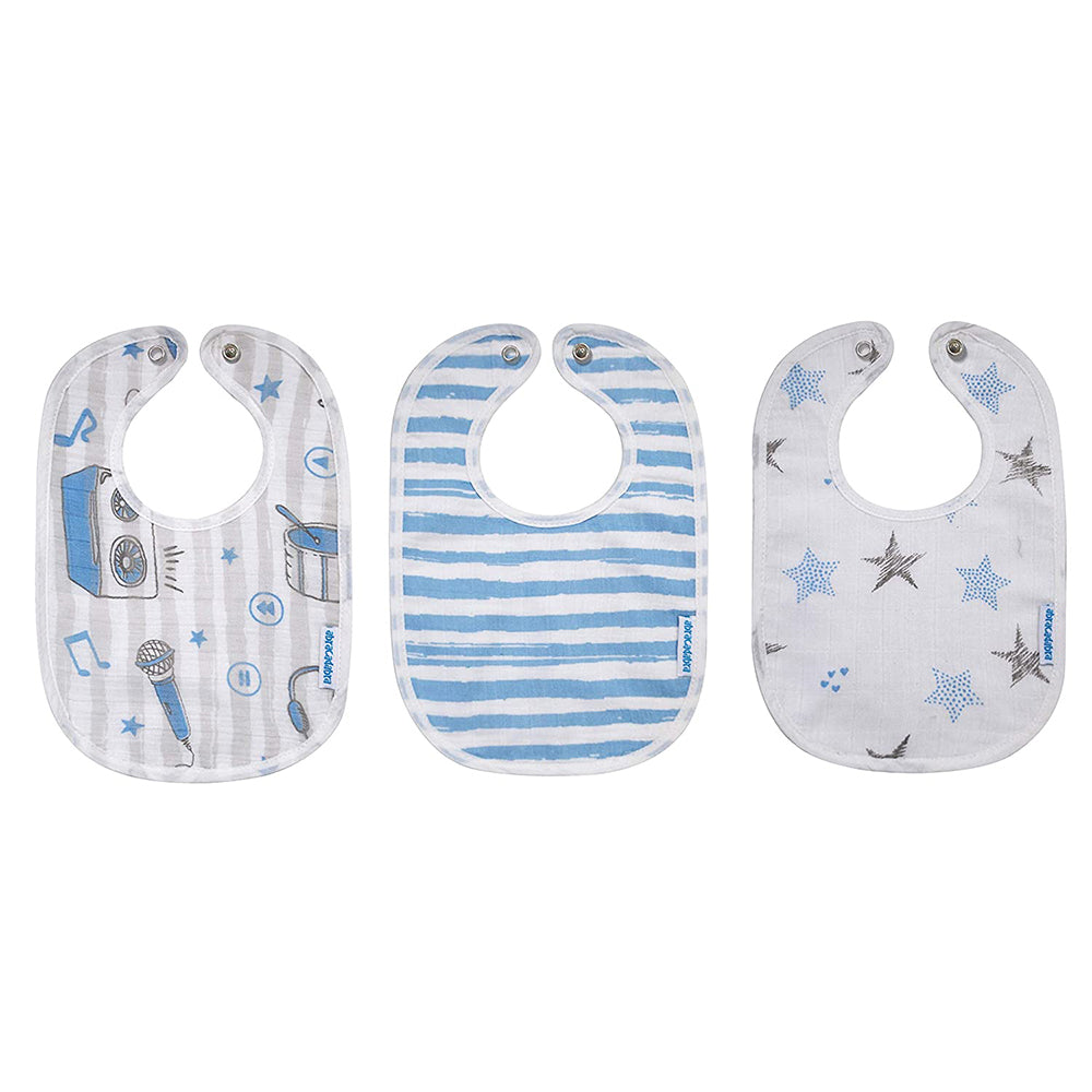 Abracadabra Muslin Bibs - Rockstar