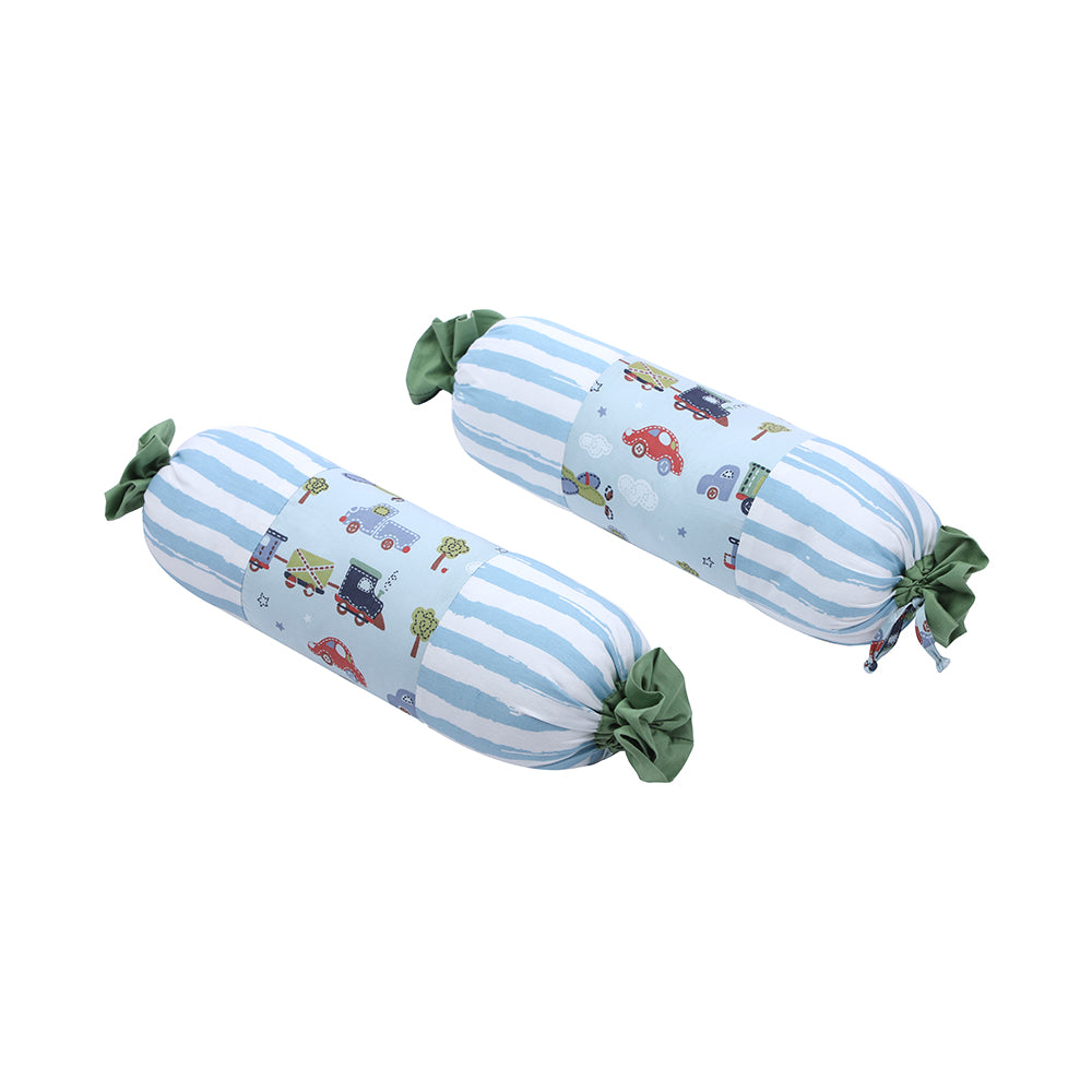 Abracadabra Cotton Bedding/Gadda Set Transport Theme - Sky Blue