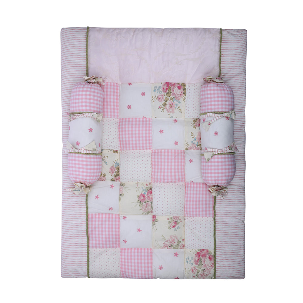 Abracadabra Cotton Bedding/Gadda Set Vintage Theme - Light Pink