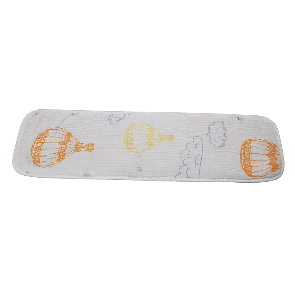 Abracadabra Muslin Burp Pad Set Of 2 (Hot Air Balloon) - Orange