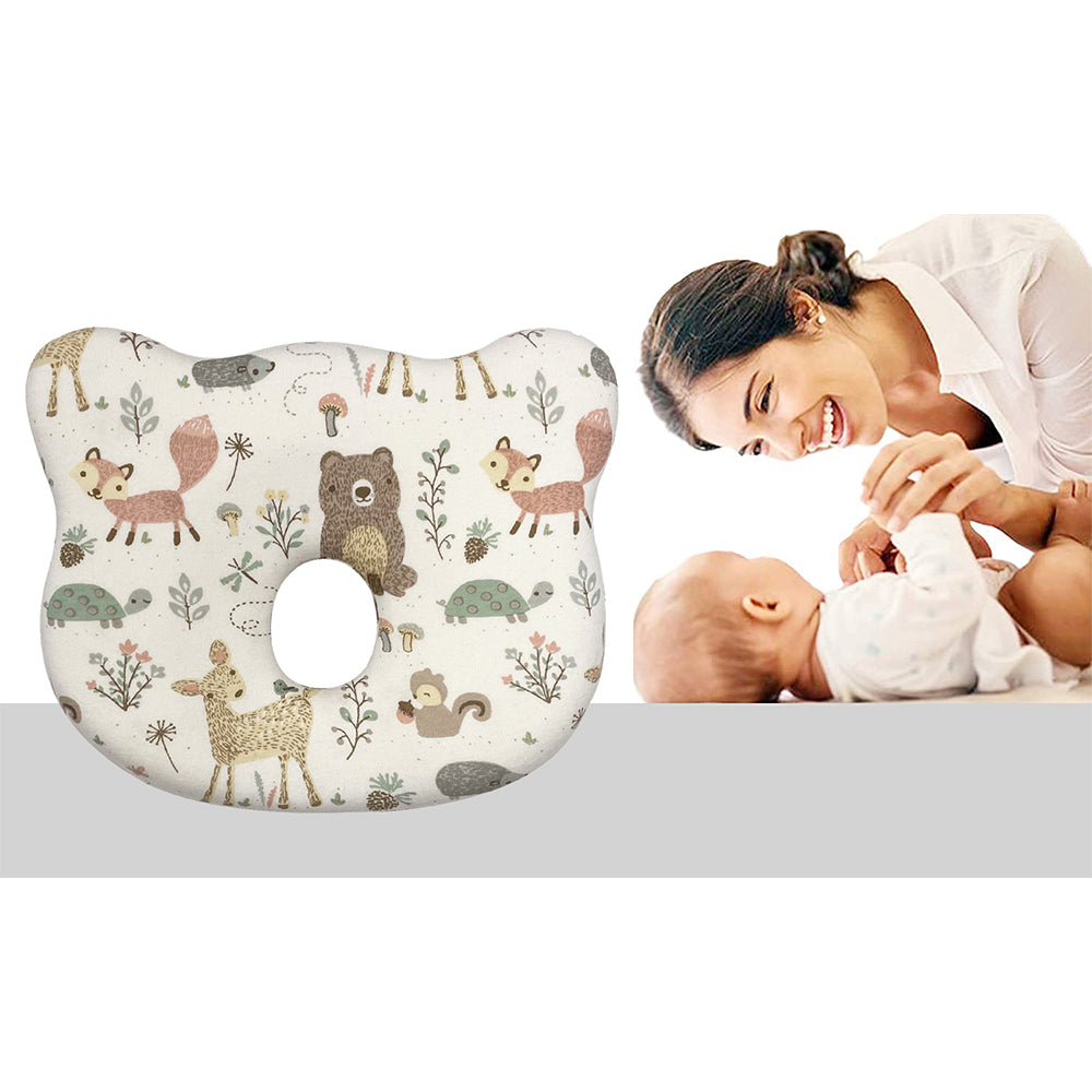 Abracadabra Memory Foam Baby Head Shaping Pillow (Bambi & Friends) - Multicolor