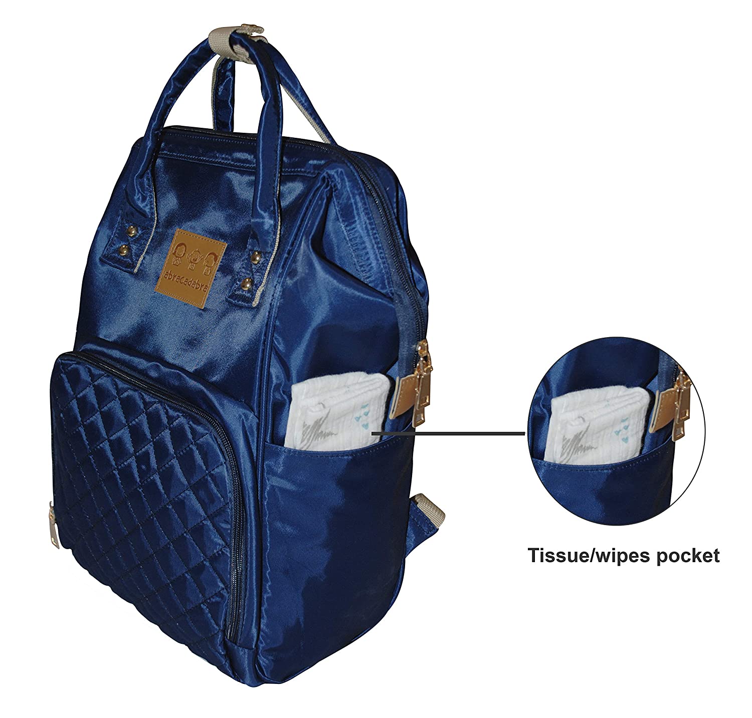 Abracadabra Quilted Diaper Bag - Blue