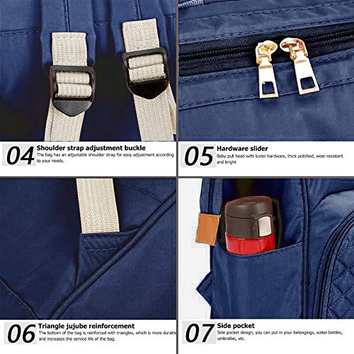Abracadabra Quilted Diaper Bag - Blue