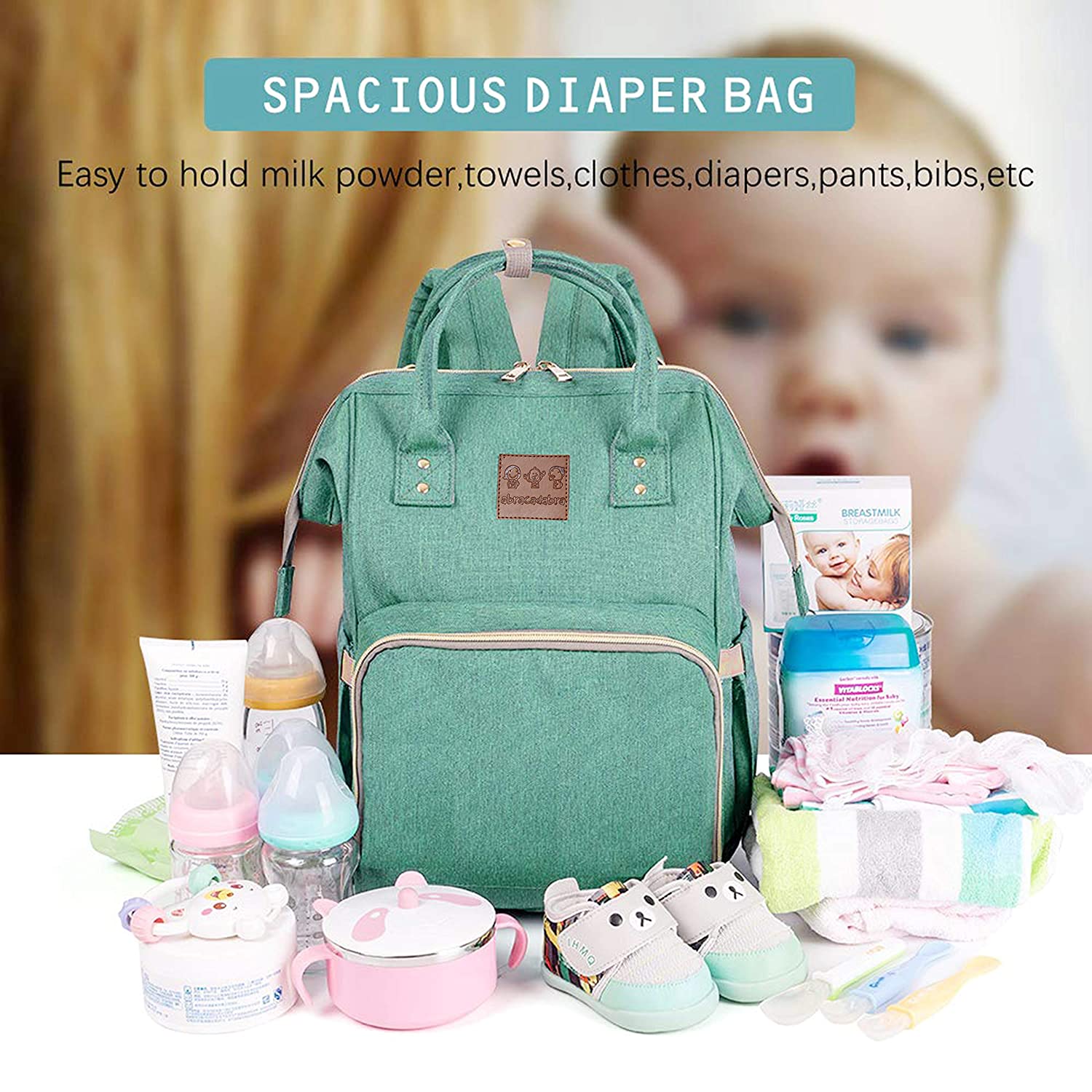 Abracadabra Diaper Bag - Green