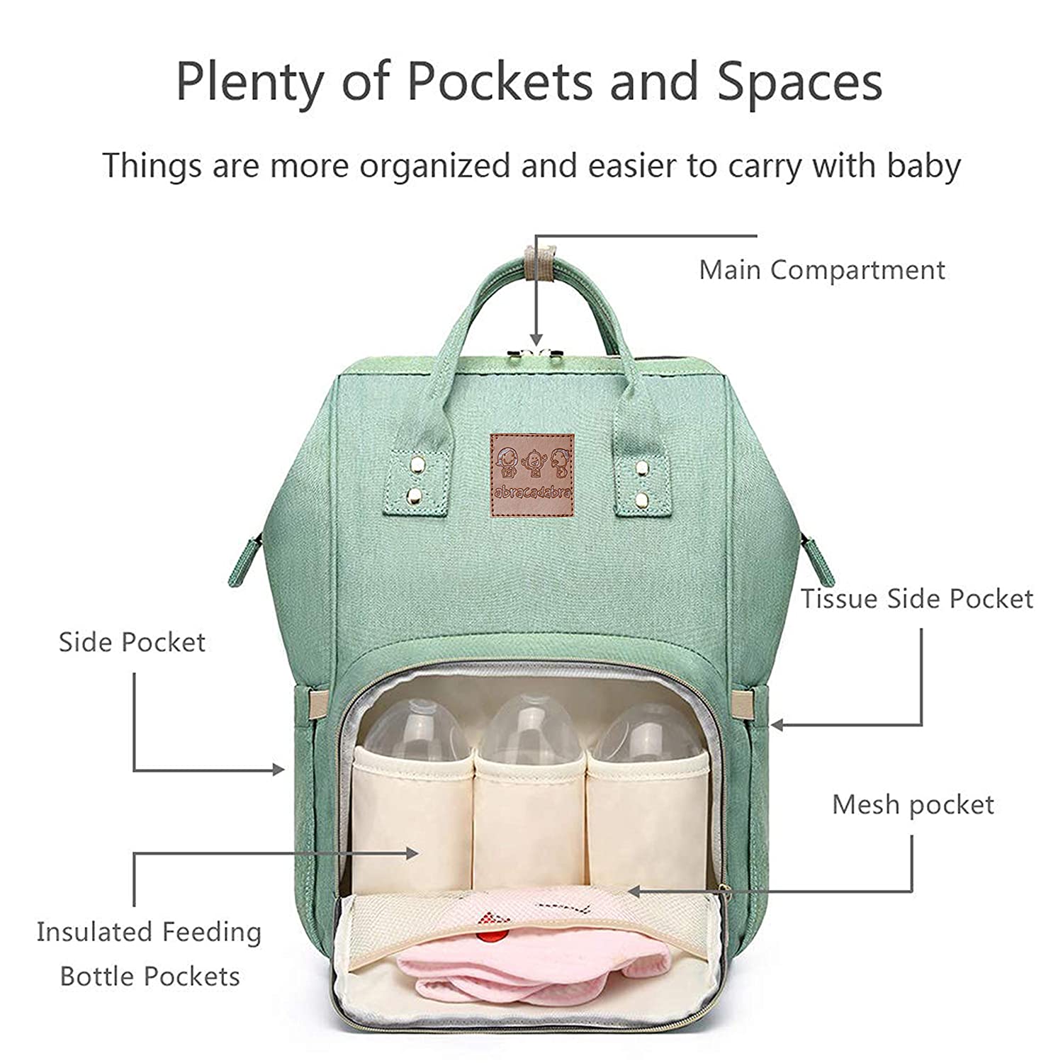 Abracadabra Diaper Bag - Green