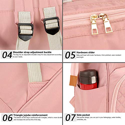 Abracadabra Quilted Diaper Bag - Pink