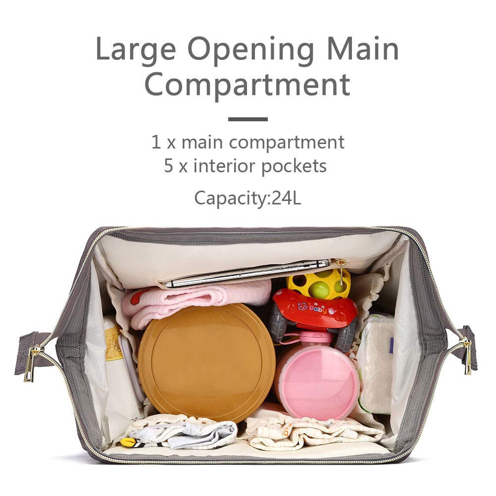 Abracadabra Diaper Bag - Grey