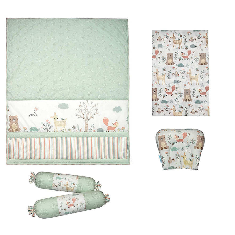 Abracadabra 6 Piece Cot Bedding Set - Bambi & friends