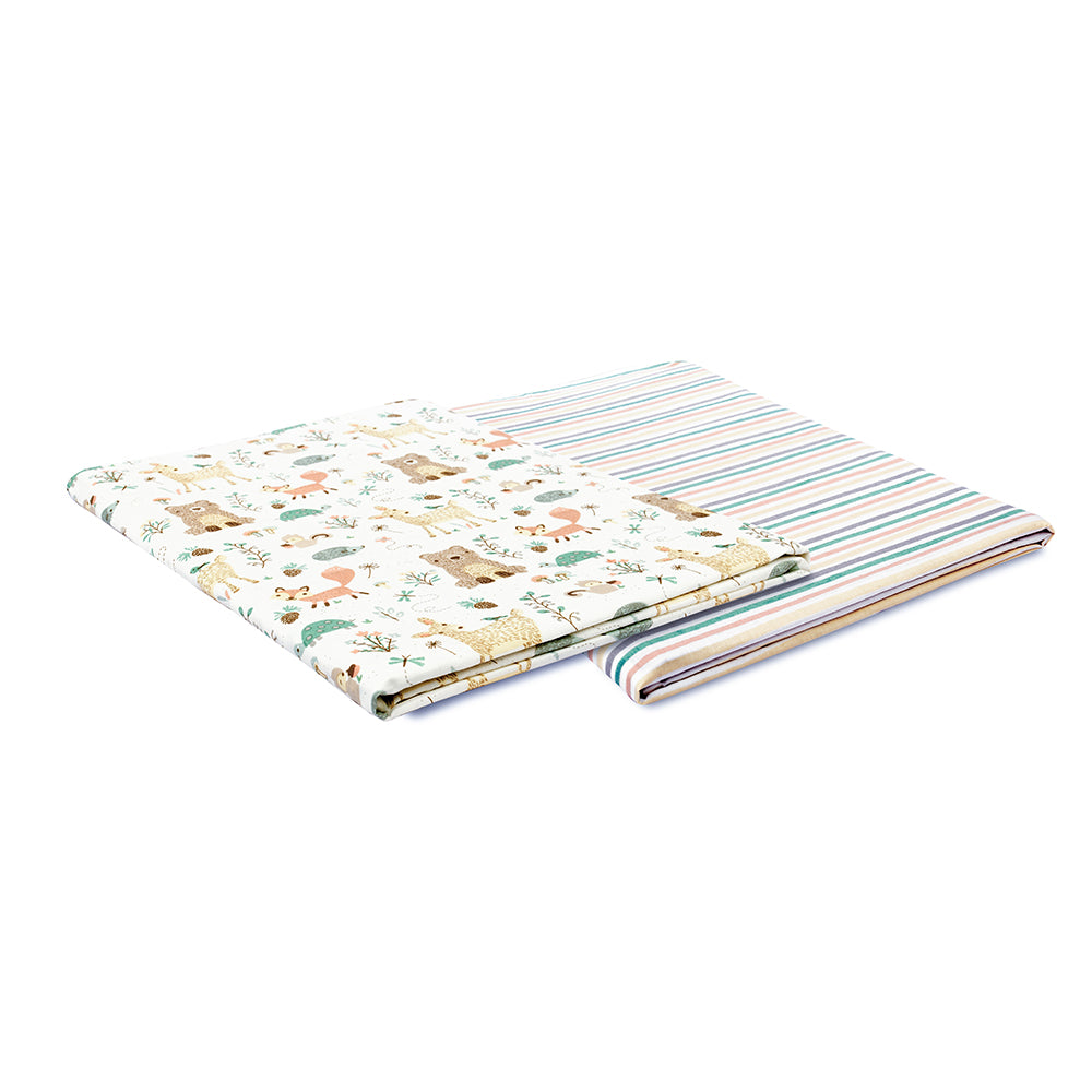 Abracadabra Flat Sheet (Set of 2) - Bambi & Friends