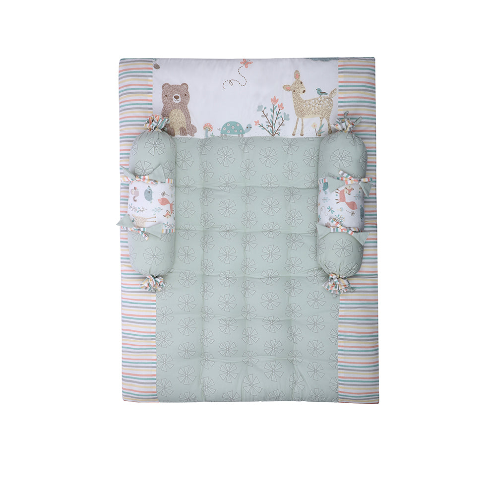 Abracadabra Cotton Bedding/Gadda Set Bambi & Friends Theme - Sage Green