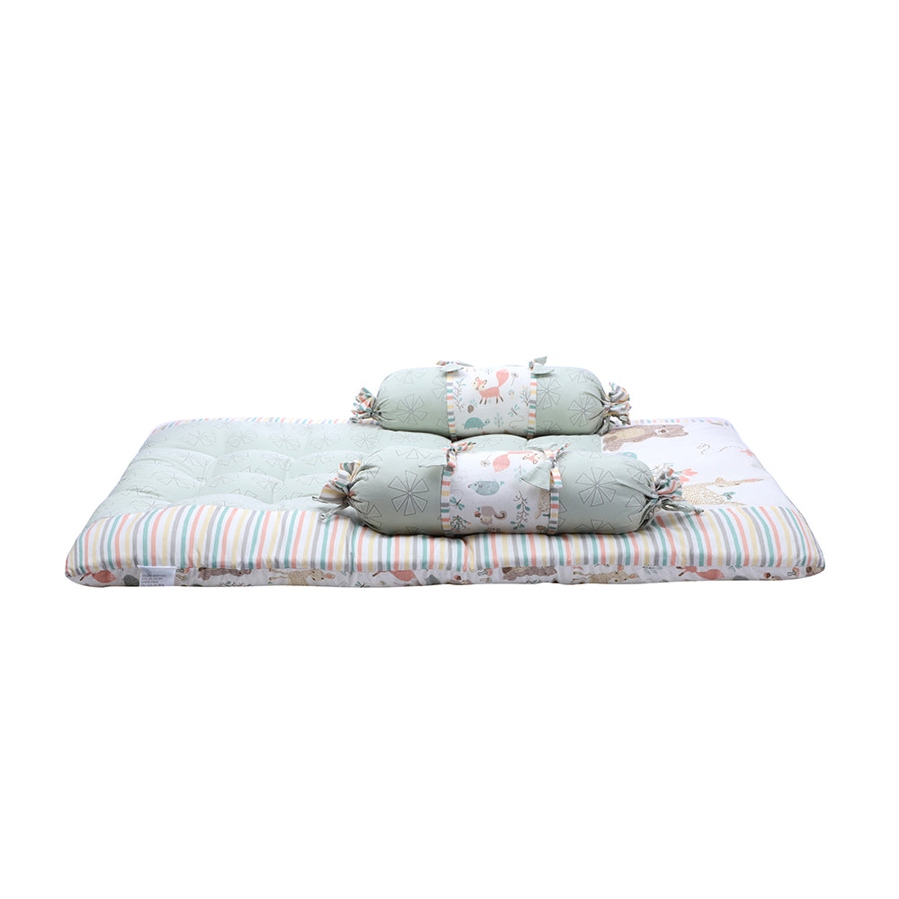 Abracadabra Cotton Bedding/Gadda Set Bambi & Friends Theme - Sage Green