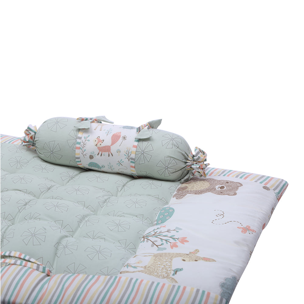 Abracadabra Cotton Bedding/Gadda Set Bambi & Friends Theme - Sage Green