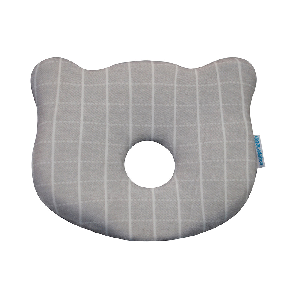 Abracadabra Memory Foam Baby Head Shaping Pillow - Grey Check