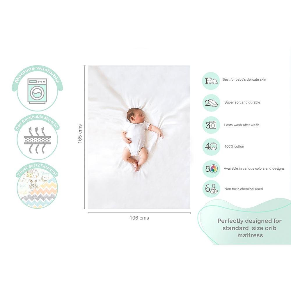 Abracadabra Flat Sheet (Set of 2) - Sleepy Friends