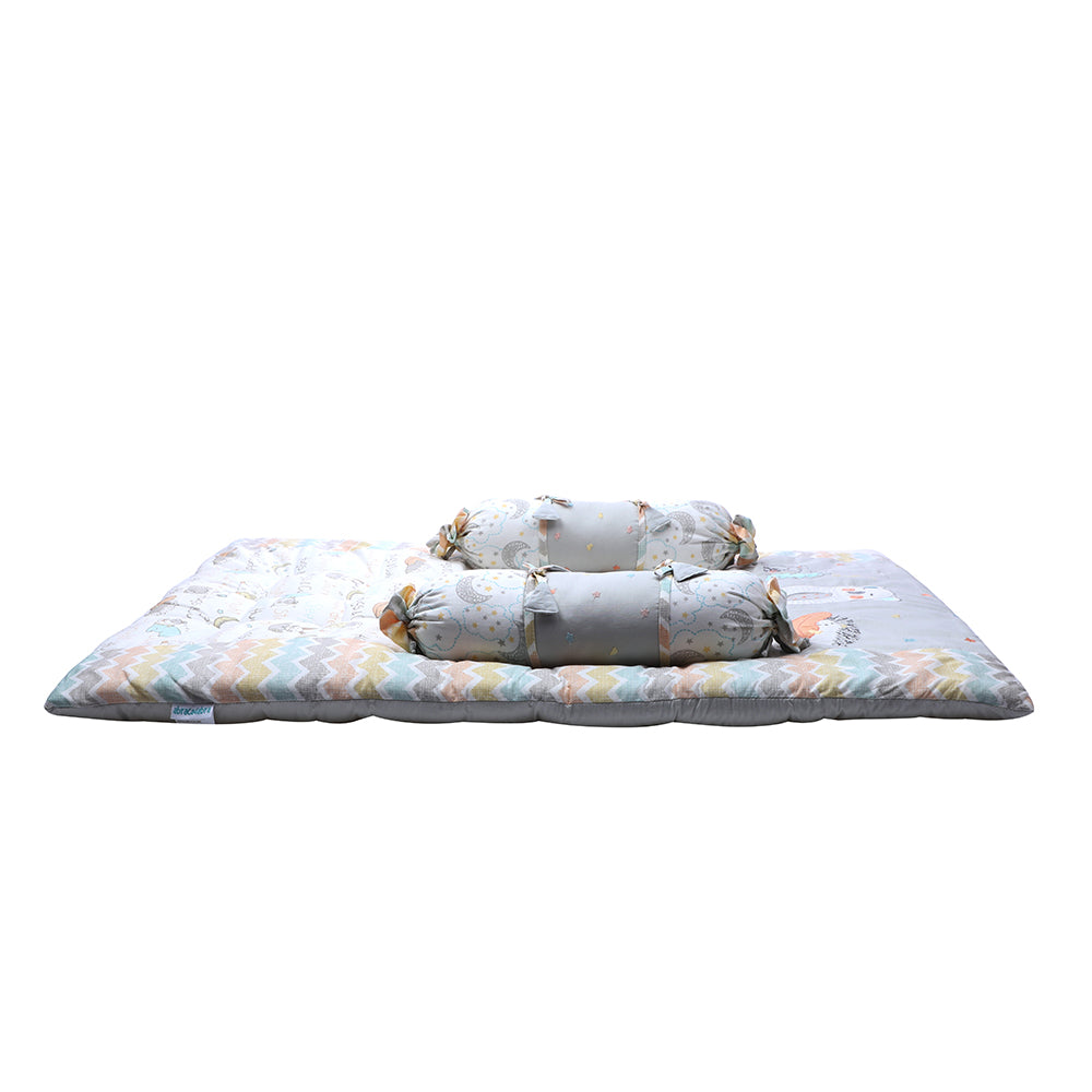 Abracadabra Cotton Bedding/Gadda Set Sleepy Friends Theme - Grey