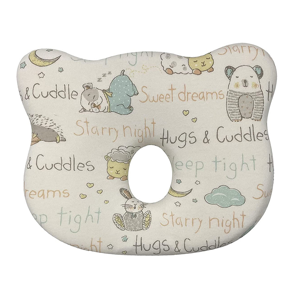 Abracadabra Memory Foam Baby Head Shaping Pillow (Sleepy Friends) - Pastel Multicolor