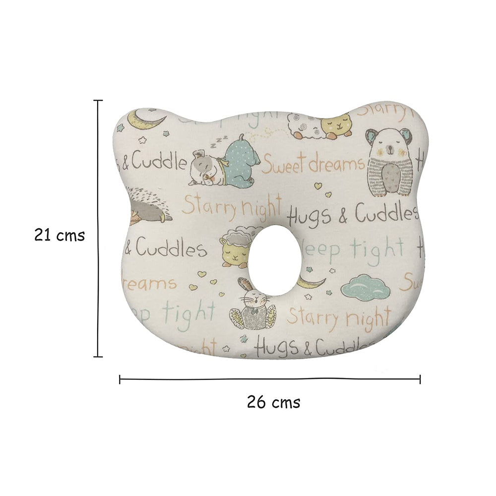 Abracadabra Memory Foam Baby Head Shaping Pillow (Sleepy Friends) - Pastel Multicolor